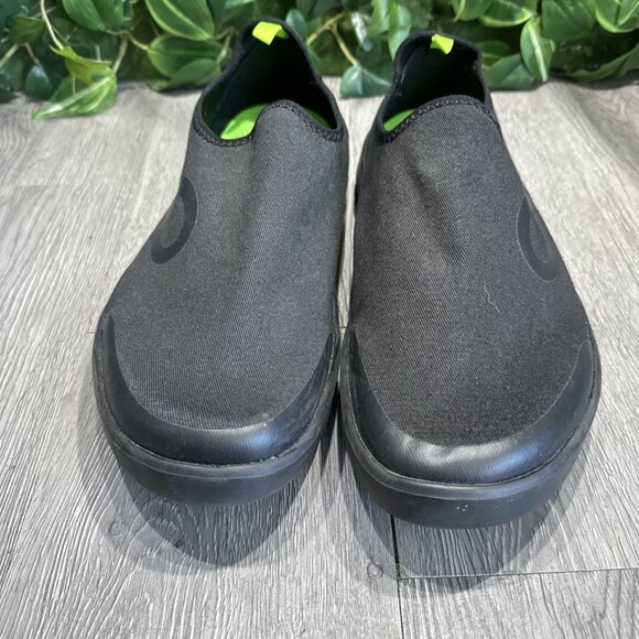 OOFOS OOMG EEZEE Shoes Mens 10 EU43 Fibre Low Slip On Black Recovery Sport main image 6